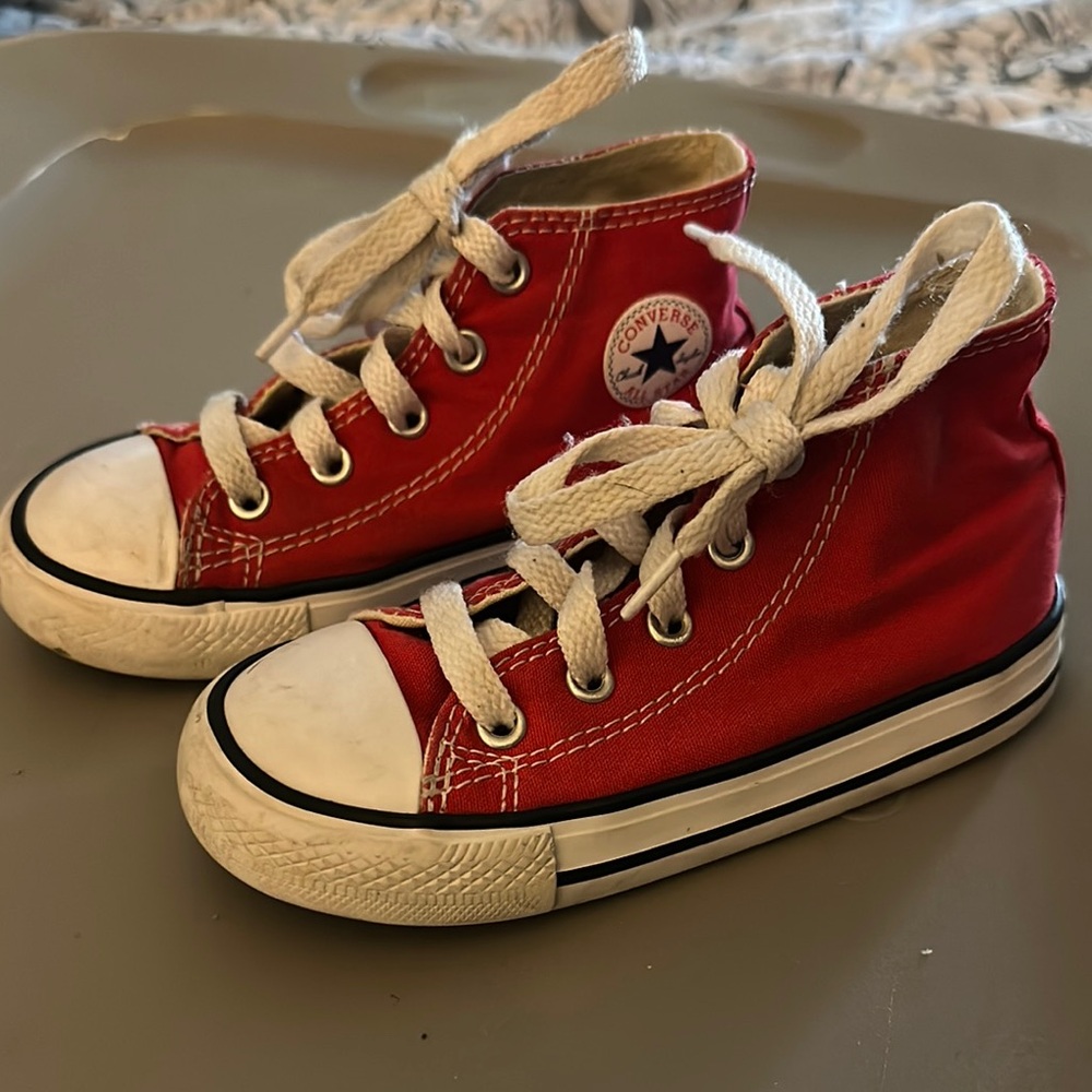 Converse Kids Red High-Top Sneakers